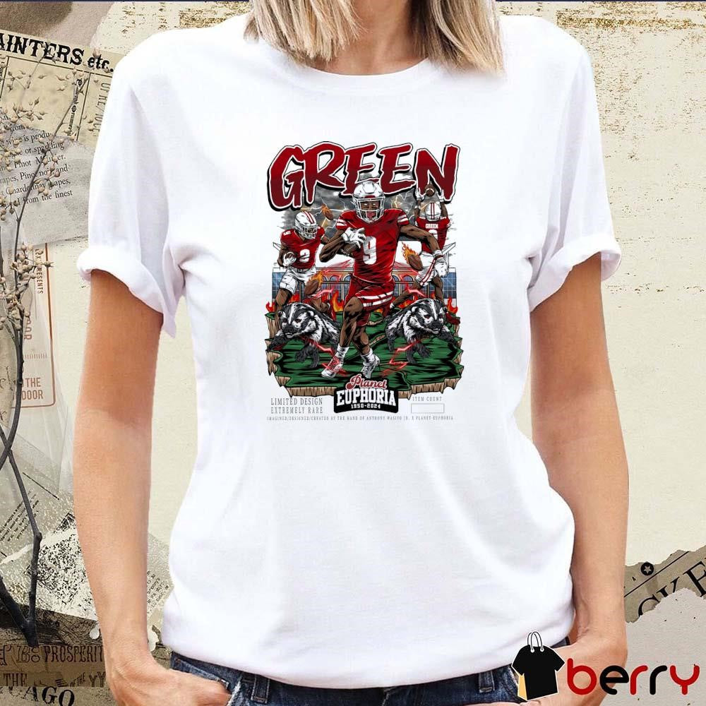 Bryson Green Wisconsin Badgers Planet Euphoria Artwork t-shirt