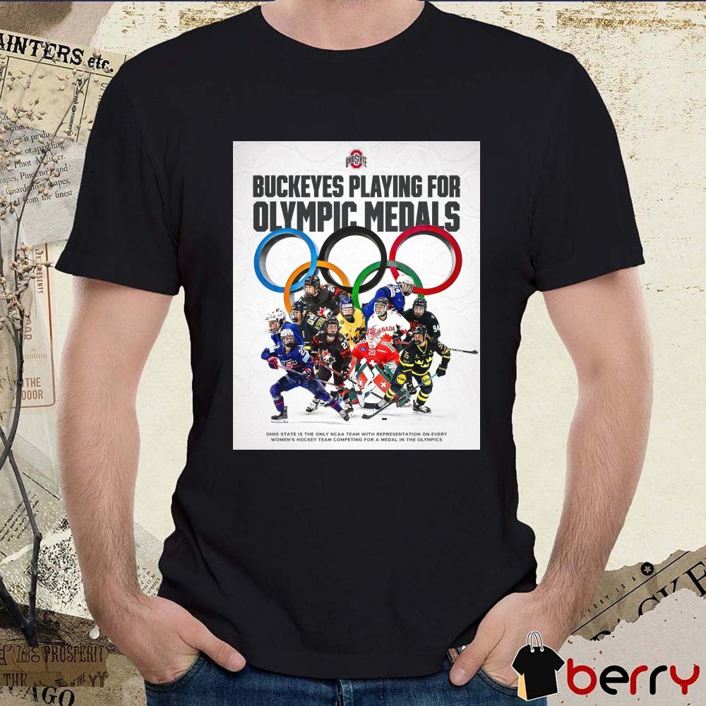 Buckeyes Playing For Olympics for Women’s Hockey Medals 2026 Poster t-shirt