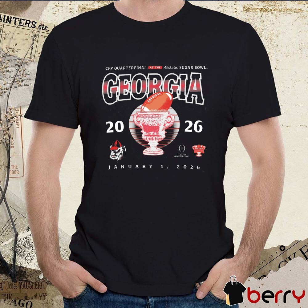 CFP Quarterfinal At The Allstate Sugar Bowl Bound Georgia Bulldogs January 1 2026 t-shirt
