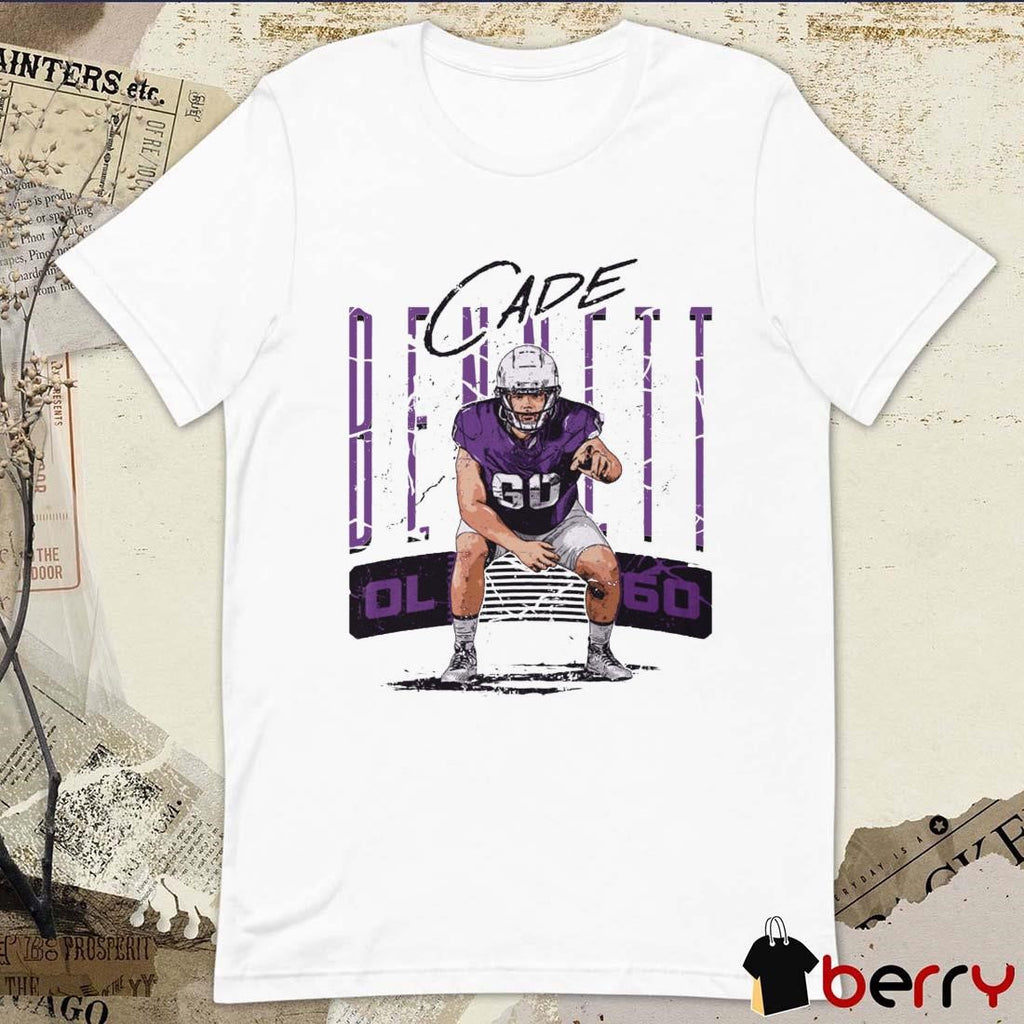 Cade Bennett #60 College Stance TCU Horned Frogs OL t-shirt