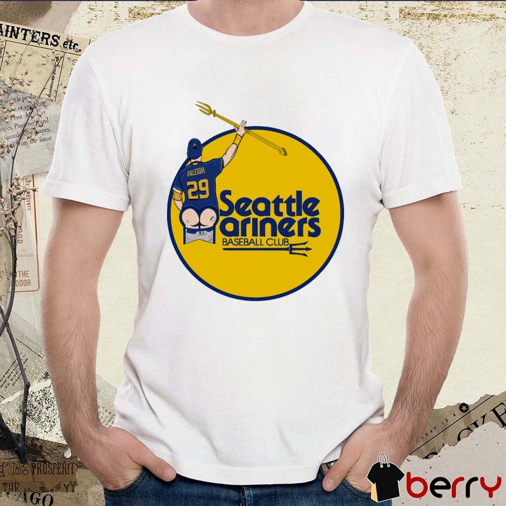 Cal Raleigh No. 29 Seattle Mariners Baseball Club MLB Trident Graphic t-shirt
