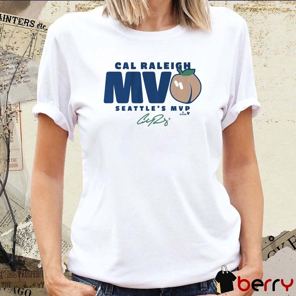 Cal Raleigh Seattle’s MVPeach Seattle Mariners MLB Signature t-shirt