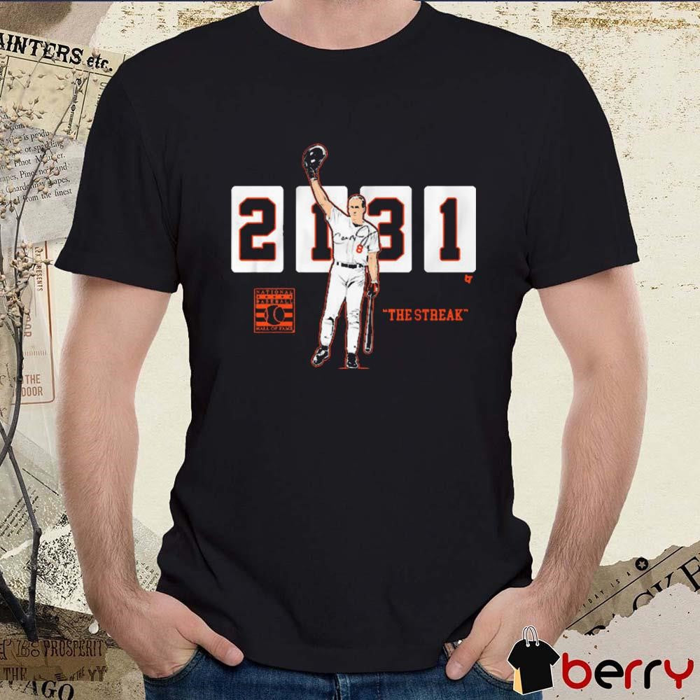Cal Ripken Jr 2131 The Streak Baltimore Orioles National Baseball Hall Of Fame Painting t-shirt