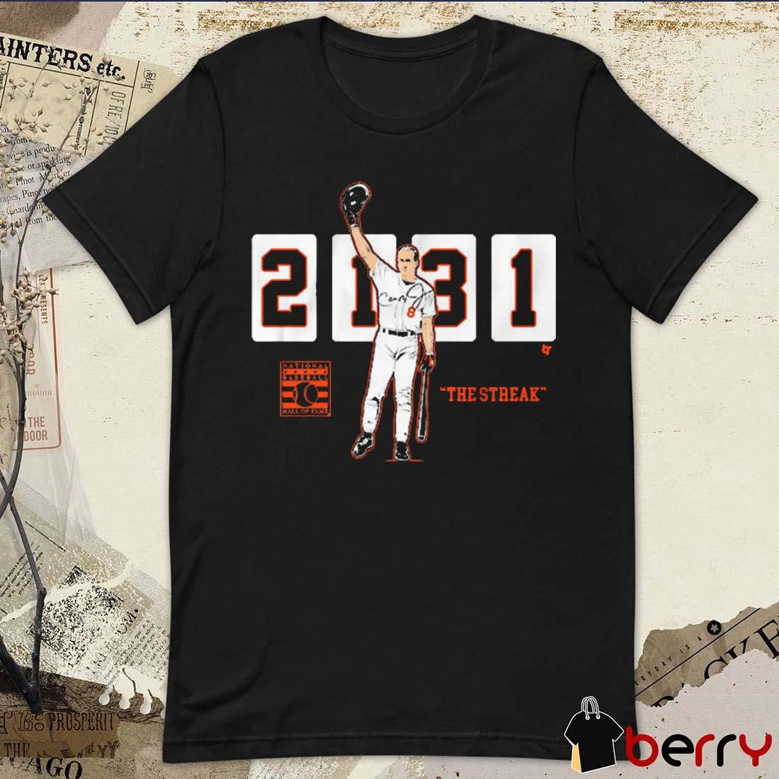 Cal Ripken Jr 2131 The Streak Baltimore Orioles National Baseball Hall Of Fame Painting t-shirt