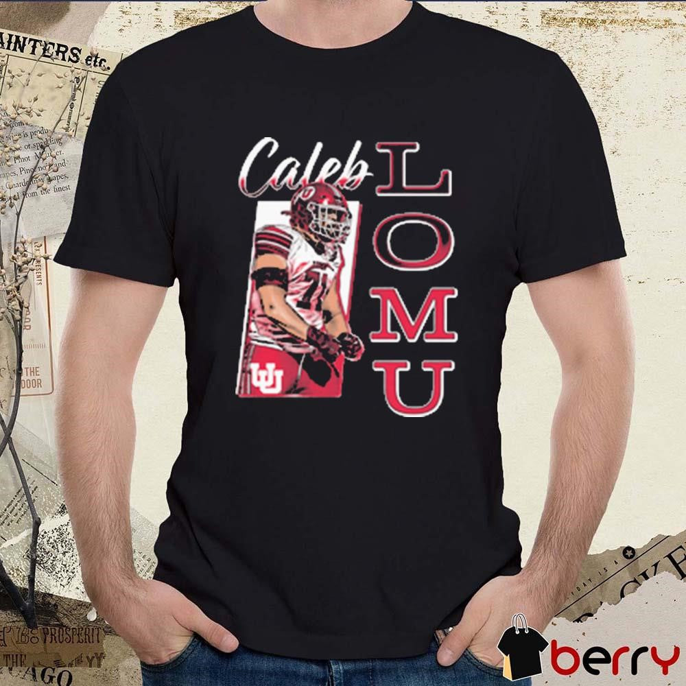 Caleb Lomu Utah Utes Cartoon Graphic t-shirt