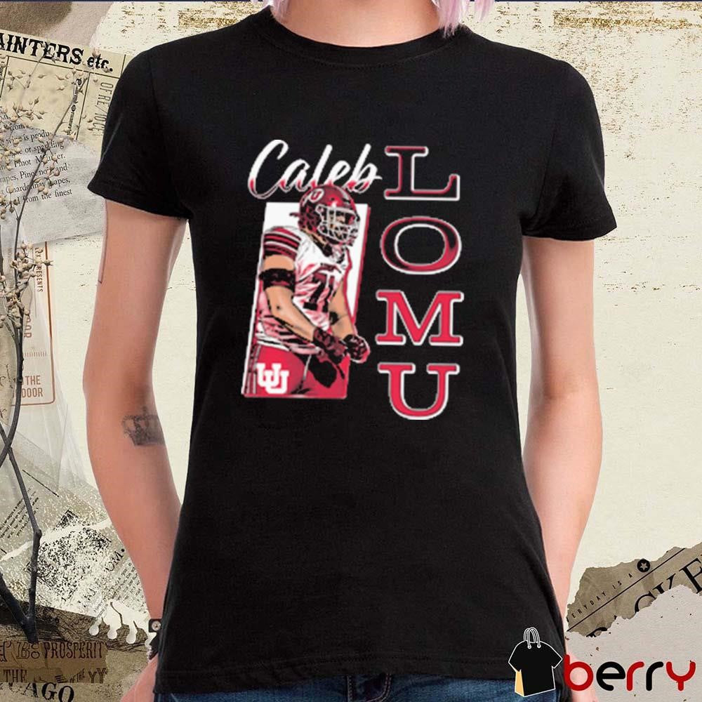 Caleb Lomu Utah Utes Cartoon Graphic t-shirt