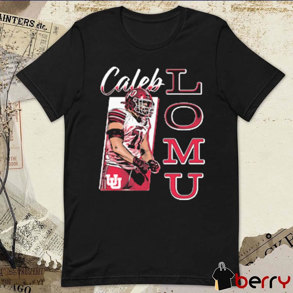 Caleb Lomu Utah Utes Cartoon Graphic t-shirt