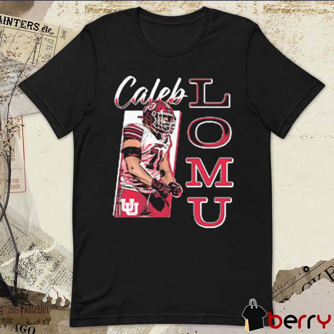 Caleb Lomu Utah Utes Cartoon Graphic t-shirt
