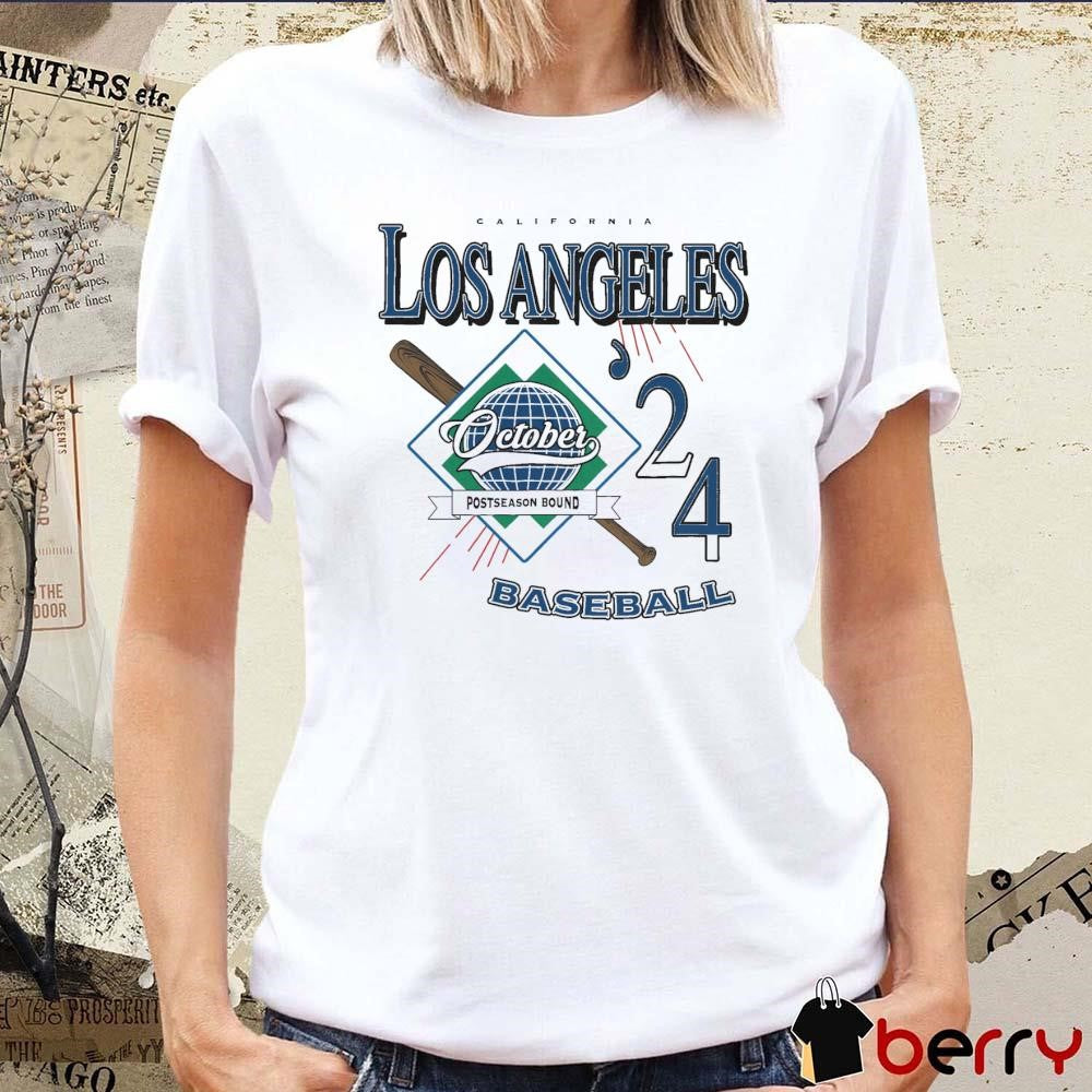 California Los Angeles In The Fall October Postseason Bound Baseball ’24 t-shirt