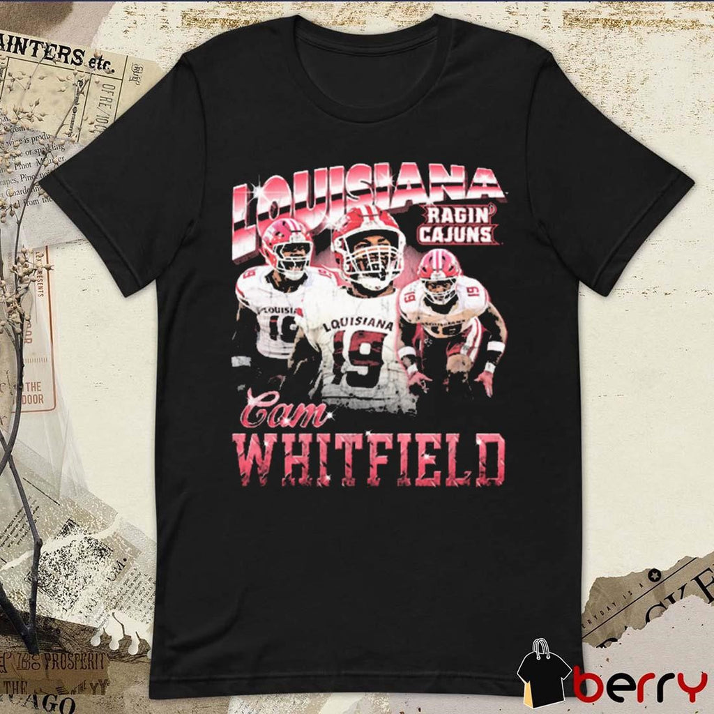 Cameron Whitfield Louisiana Ragin’ Cajuns 90s Retro t-shirt