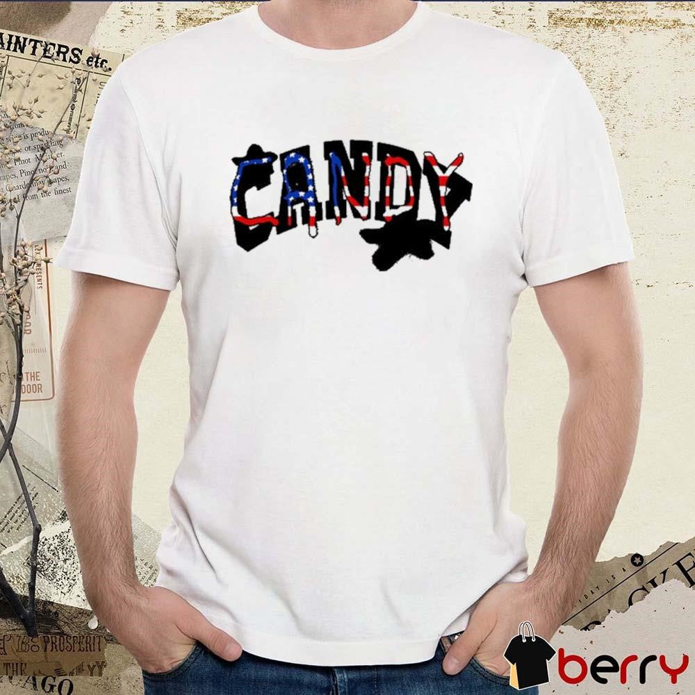 Candy Flipping America Flag t-shirt