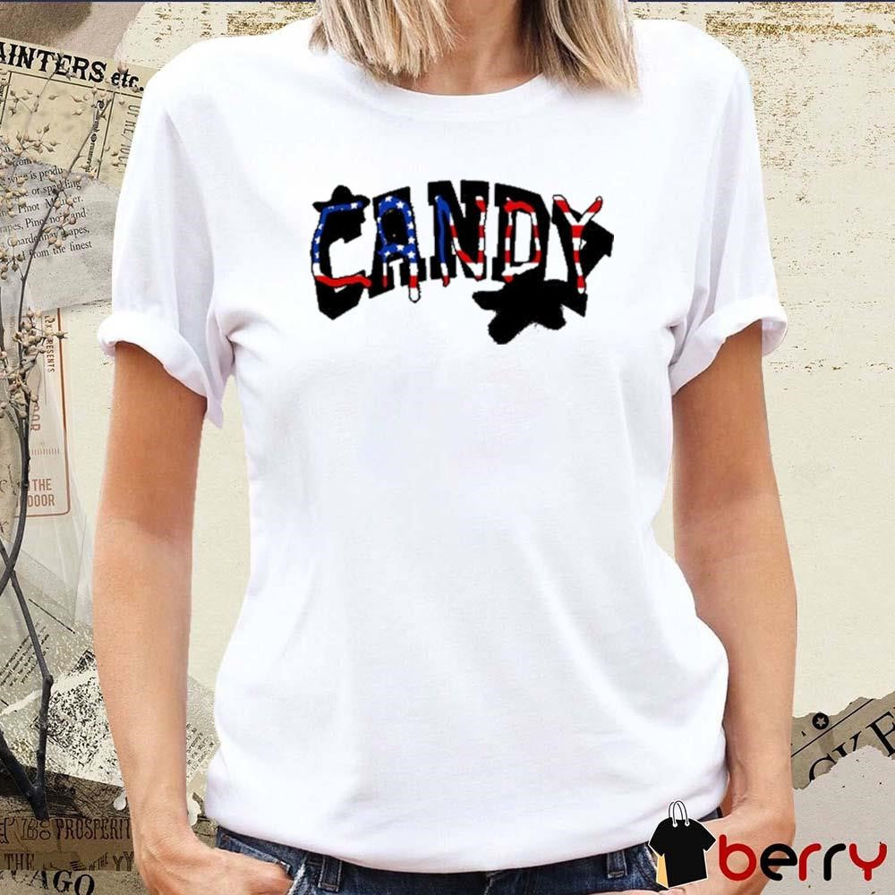 Candy Flipping America Flag t-shirt