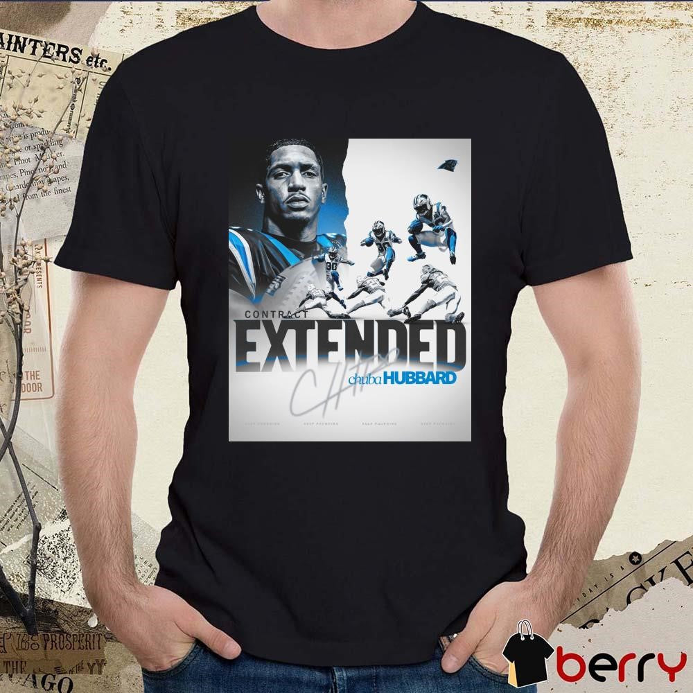 Carolina Panthers Contract Extended Chuba Hubbard Signature Poster t-shirt
