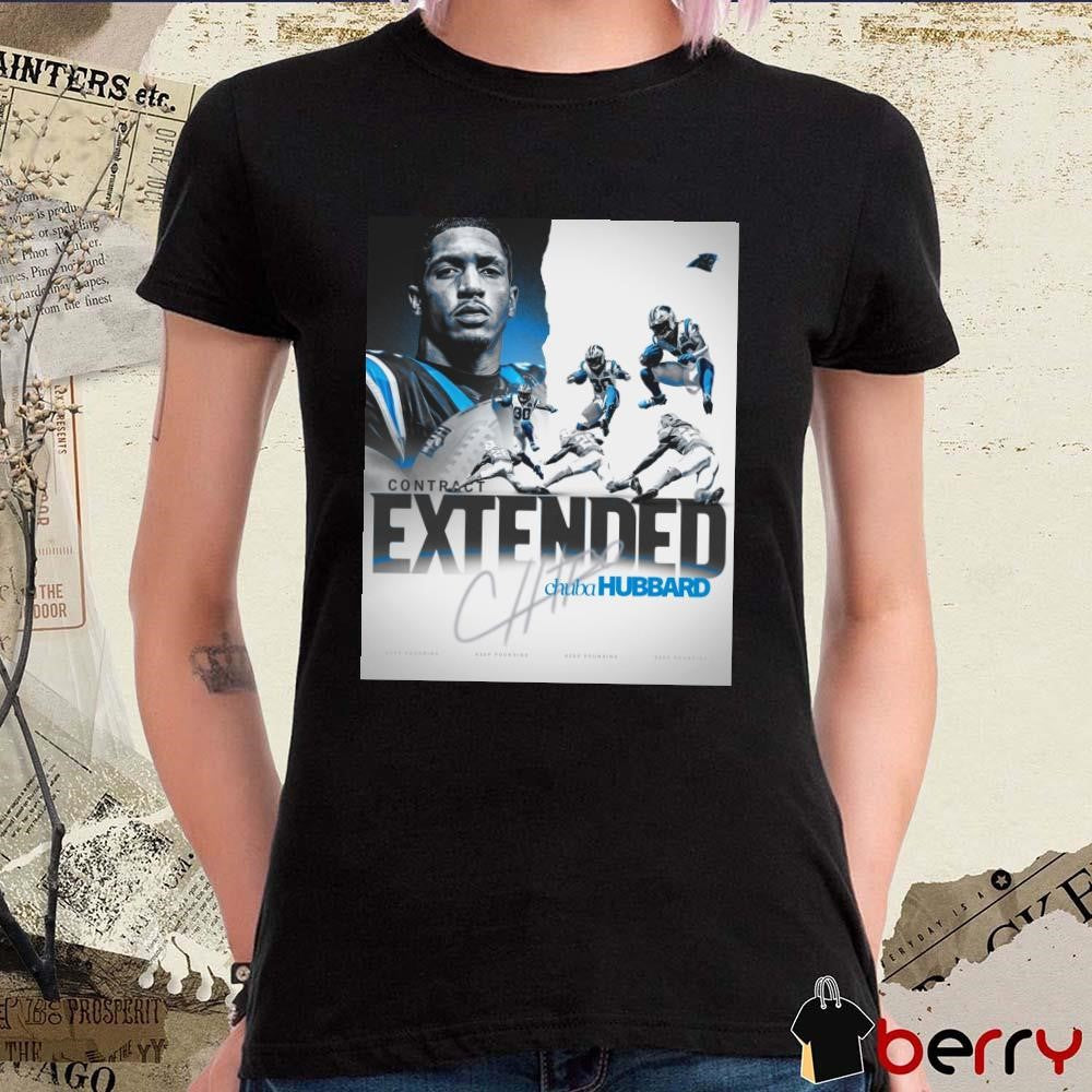 Carolina Panthers Contract Extended Chuba Hubbard Signature Poster t-shirt
