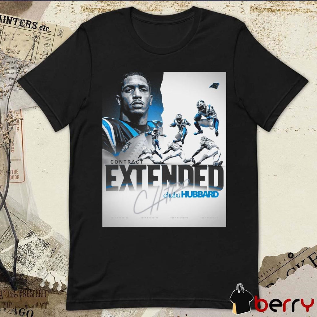 Carolina Panthers Contract Extended Chuba Hubbard Signature Poster t-shirt