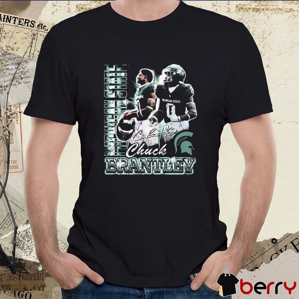 Charles Brantley Michigan State 90s graphic signature t-shirt