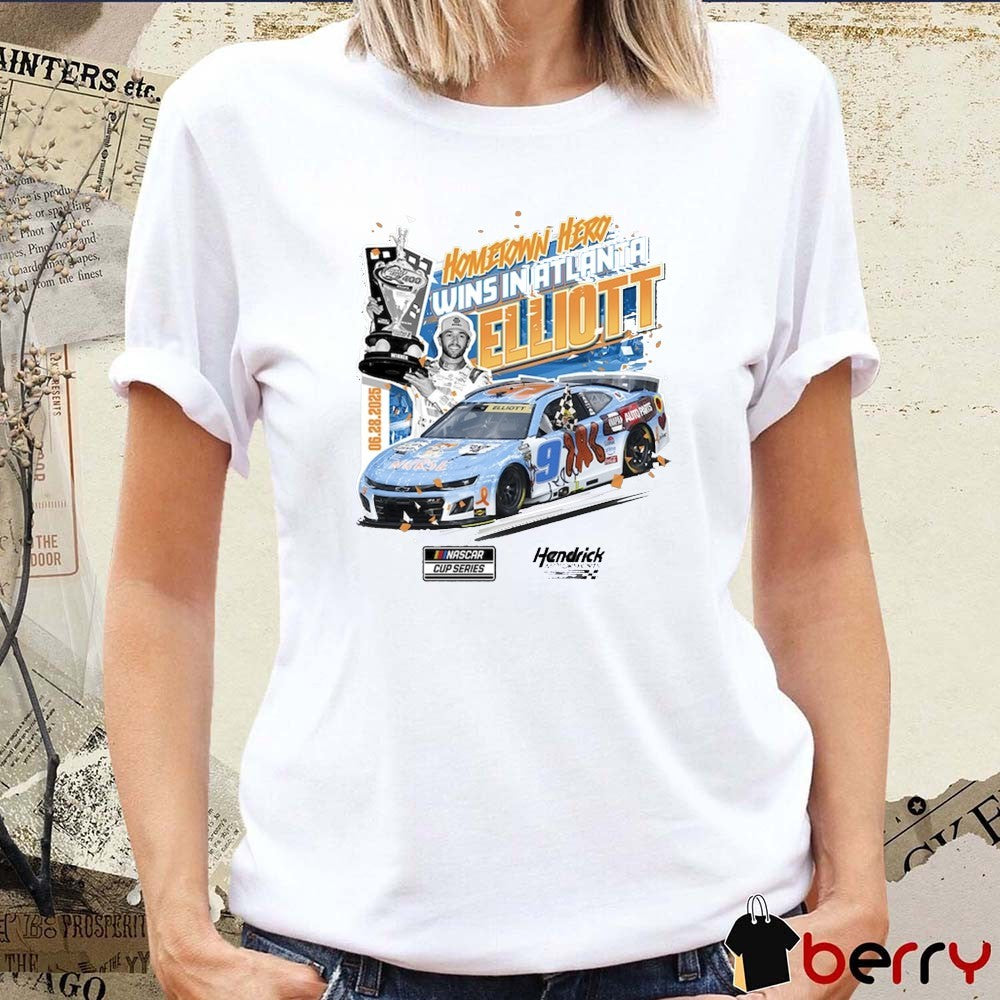 Chase Elliott Checkered Flag Sports 06.28.2025 Quaker State 400 Race Winner Hometown Hero Wins In Atlanta NASCAR t-shirt