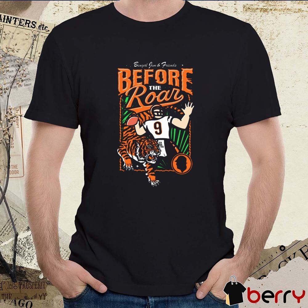 Cincinnati Bengal Jim and Friends Before The Roar 2025 Schedule Painting t-shirt