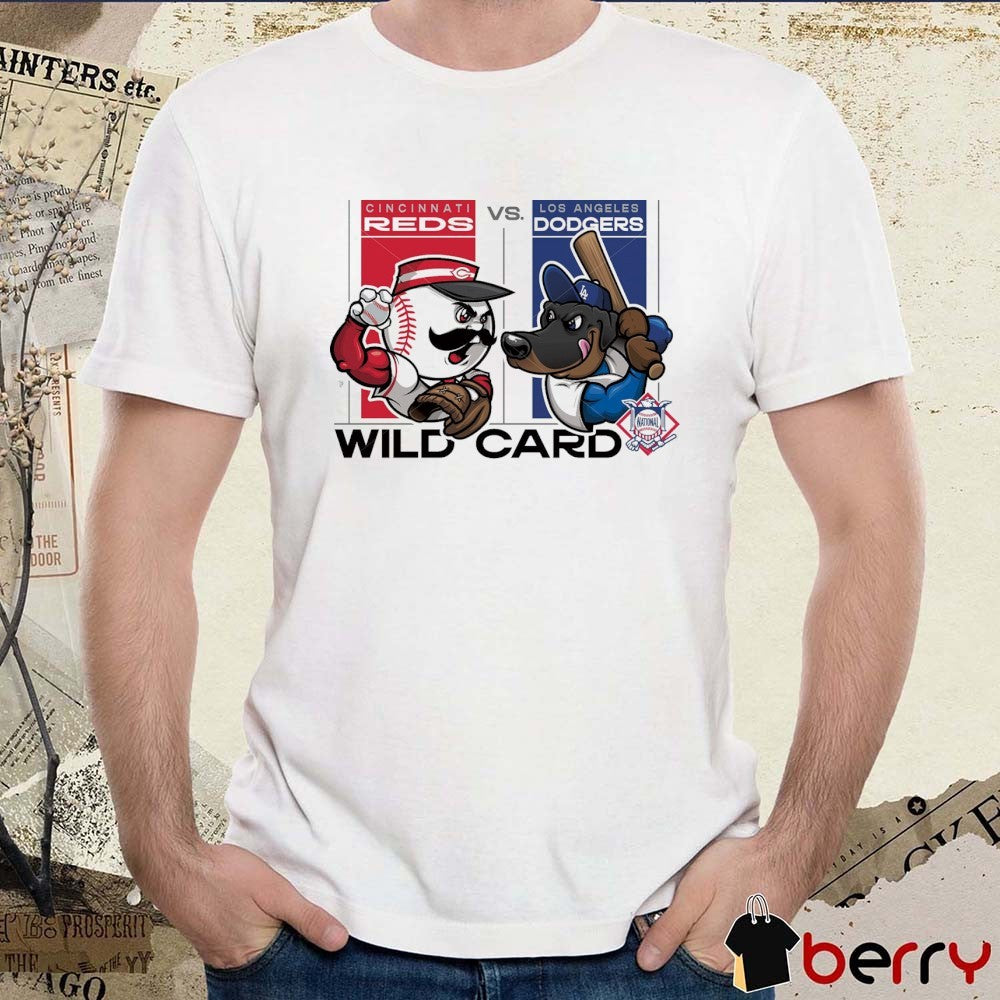 Cincinnati Reds Vs Los Angeles Dodgers 2025 MLB Wild Card Mascots Graphic t-shirt