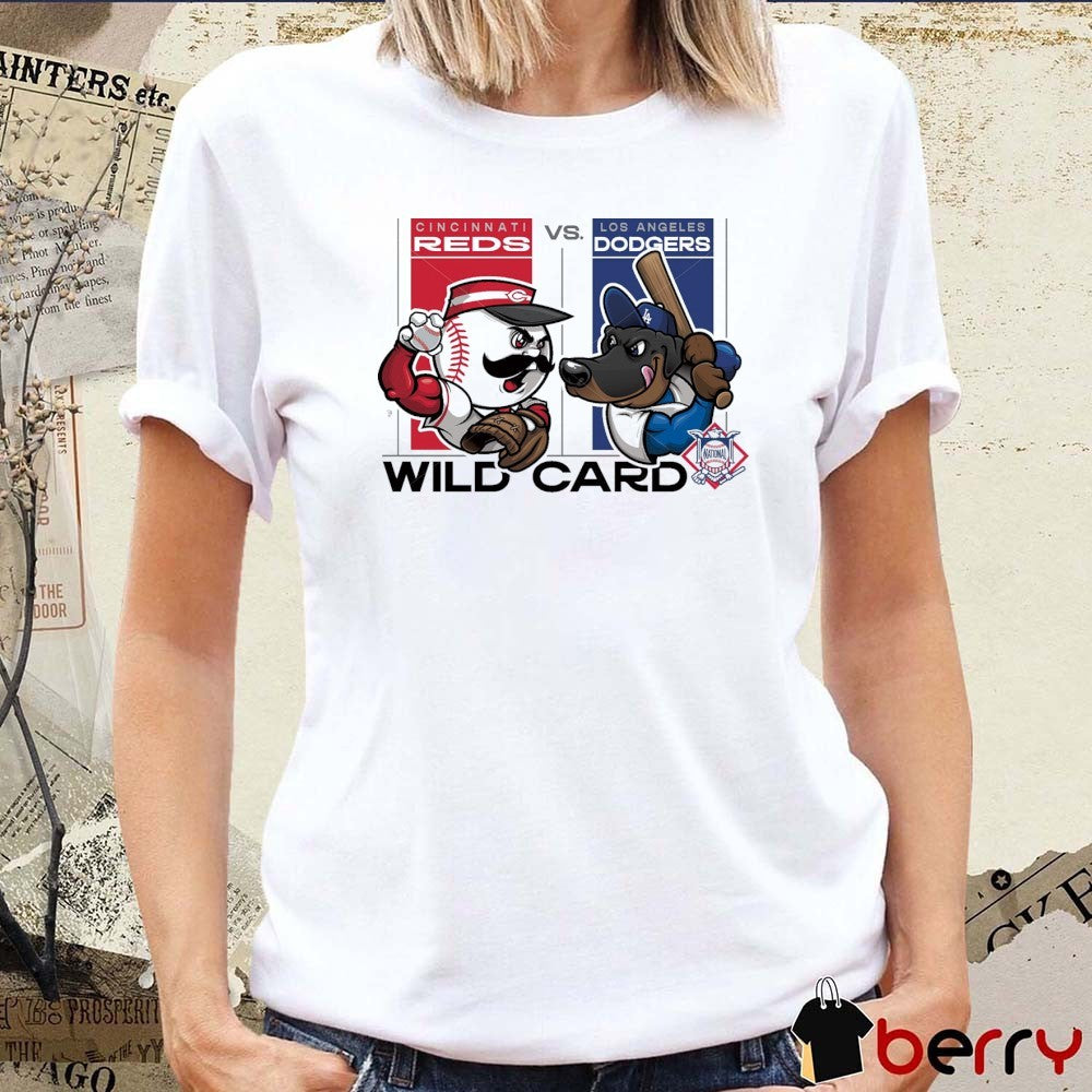 Cincinnati Reds Vs Los Angeles Dodgers 2025 MLB Wild Card Mascots Graphic t-shirt