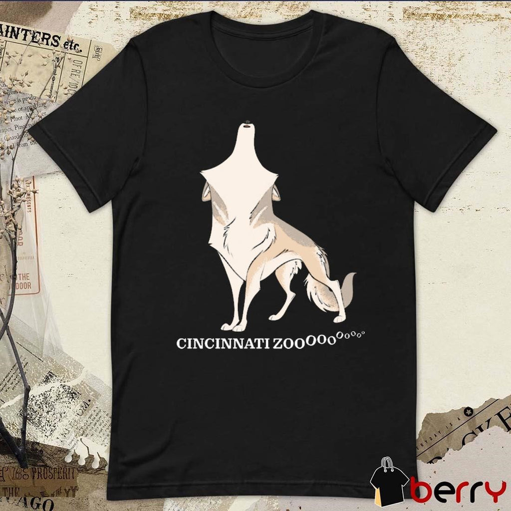 Cincinnati Zoo Wolf Pack Howl Painting t-shirt
