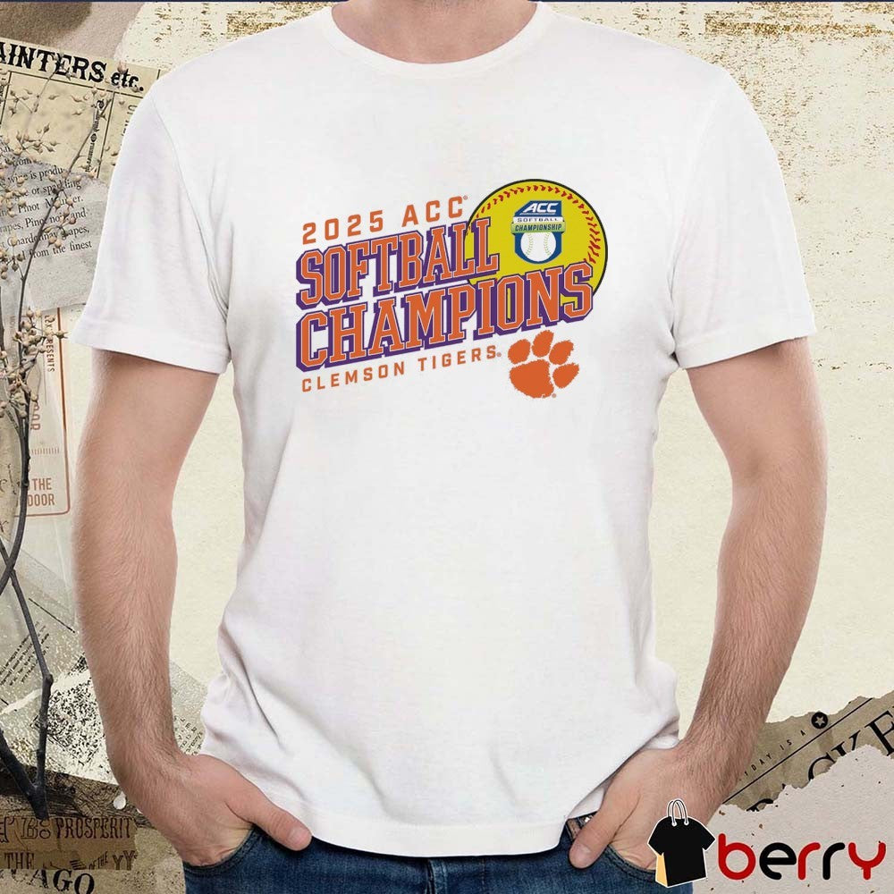 Clemson Tigers ACC Softball Conference Tournament Champions NCAA 2025 t-shirt