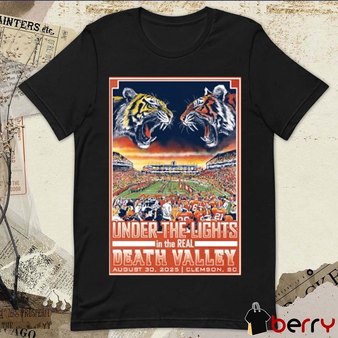 Clemson Tigers Under The Lights In The Real Death Valley August 30 2025 Clemson SC t-shirt