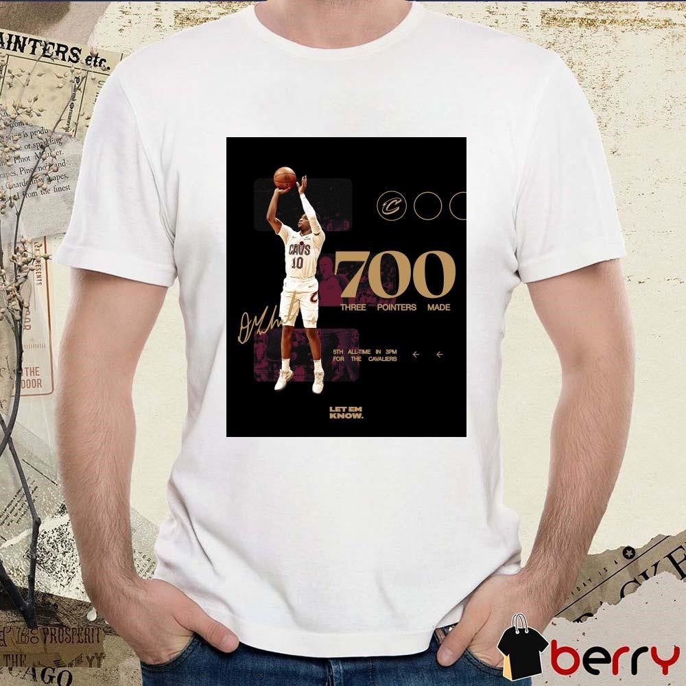 Cleveland Cavaliers Darius Garland 700 Three Pointers Made Signature Let Em Know Poster t-shirt