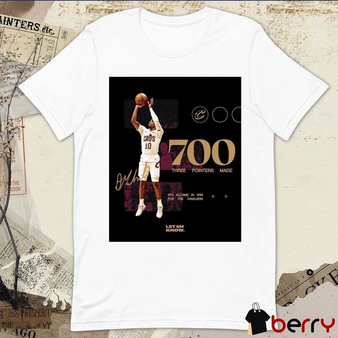 Cleveland Cavaliers Darius Garland 700 Three Pointers Made Signature Let Em Know Poster t-shirt