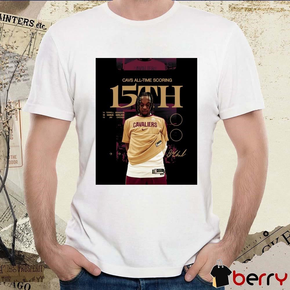 Cleveland Cavaliers Darius Garland Cavs All-Time Scoring 15th Signature Poster t-shirt