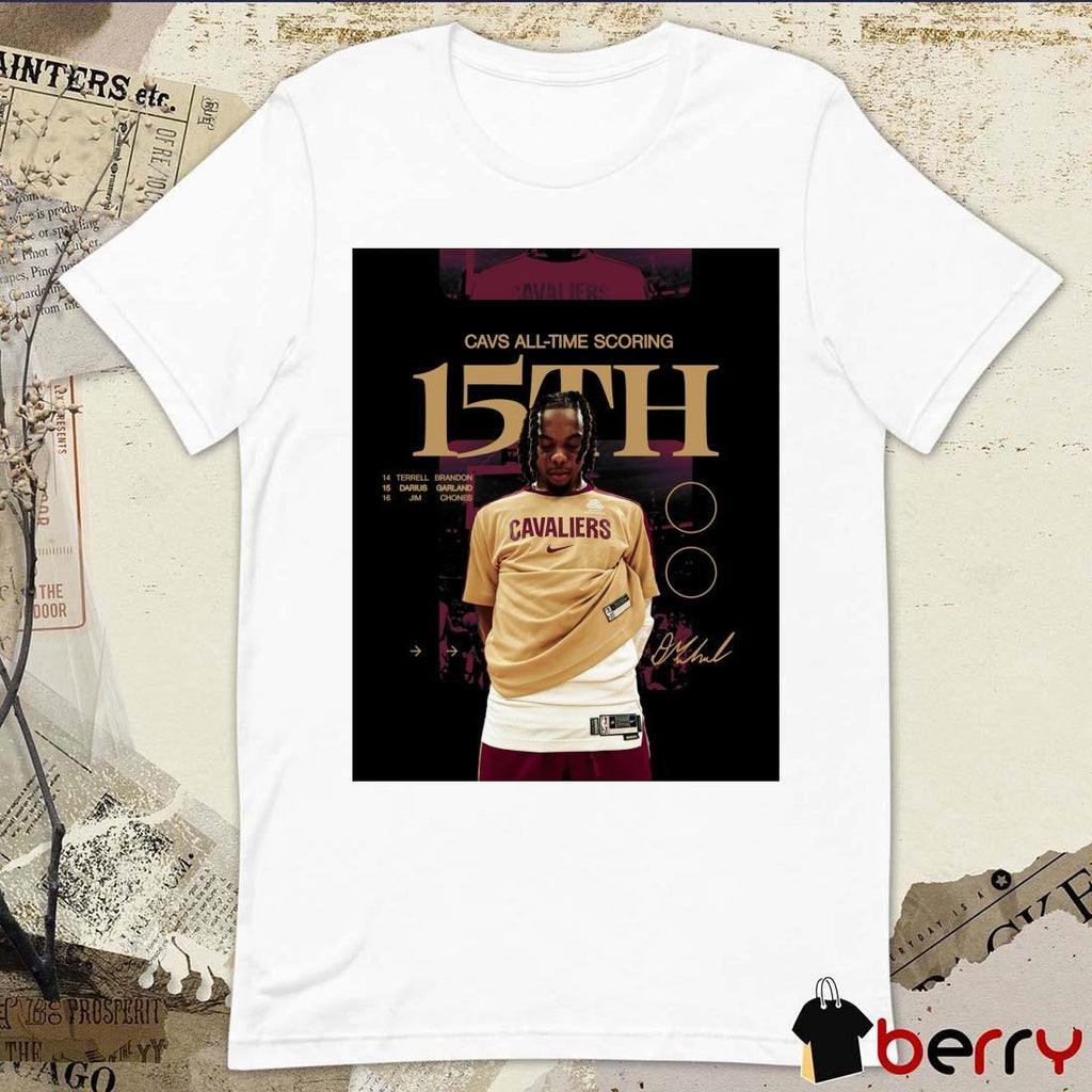 Cleveland Cavaliers Darius Garland Cavs All-Time Scoring 15th Signature Poster t-shirt