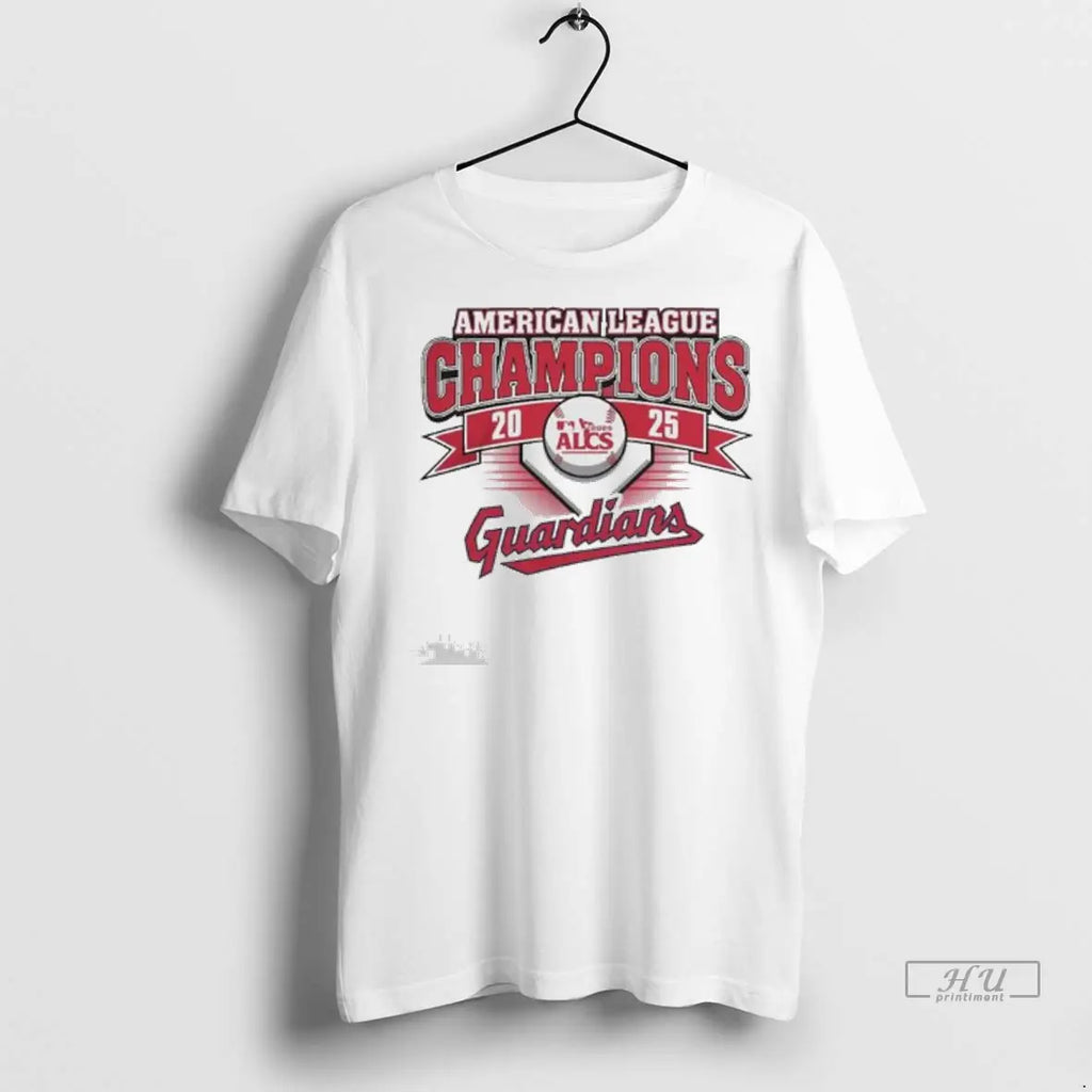Official Cleveland Guardians 2025 American League Champions Champions Ladies T Shirt