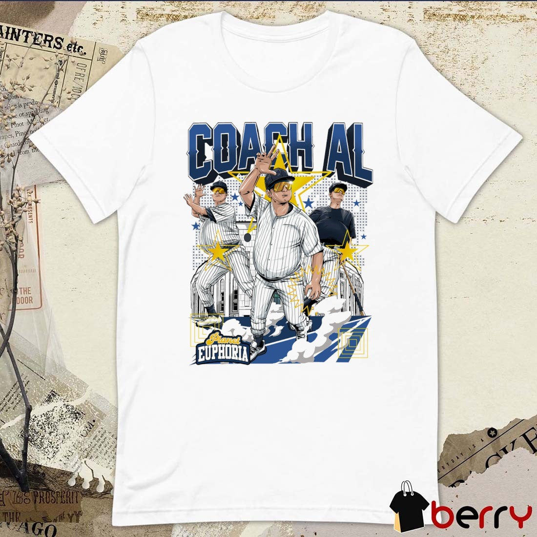 Coach Al New York Yankees MLB Planet Euphoria Artwork t-shirt