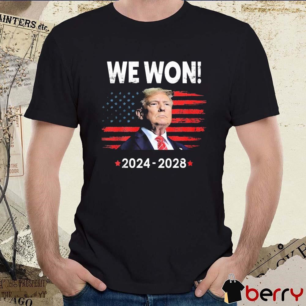 Congratulation Donald Trump We Won 2024-2028 Vintage t-shirt