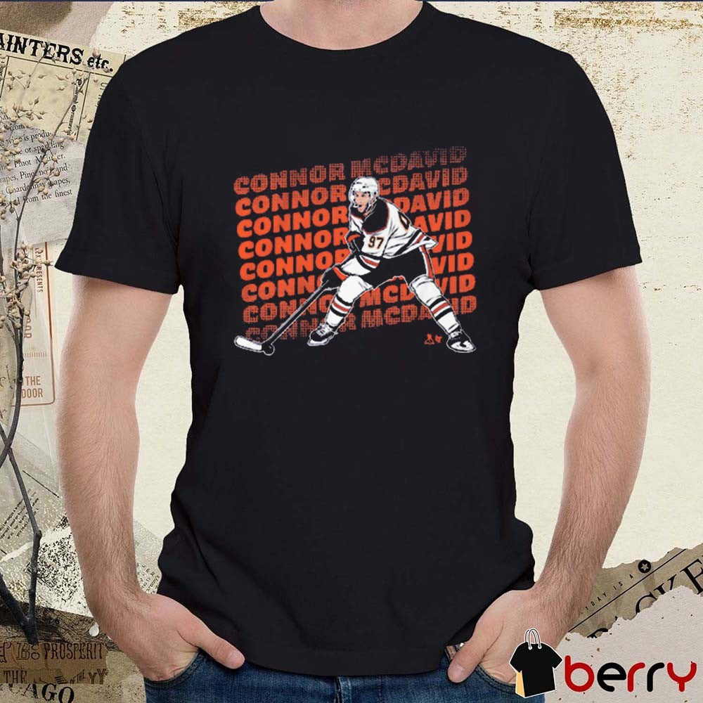 Connor McDavid Name Repeat Edmonton Oilers Hockey t-shirt