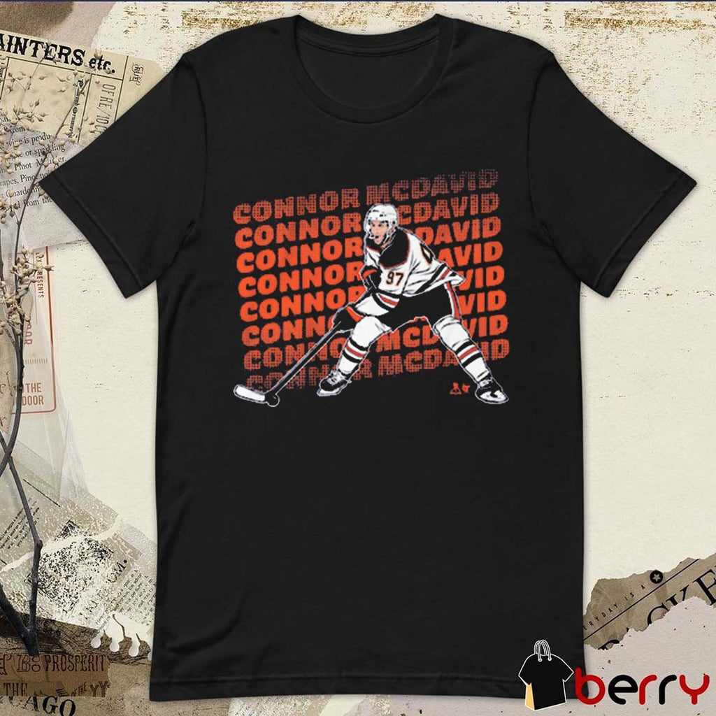 Connor McDavid Name Repeat Edmonton Oilers Hockey t-shirt