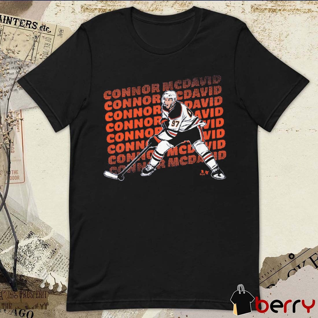 Connor McDavid Name Repeat Edmonton Oilers Hockey t-shirt