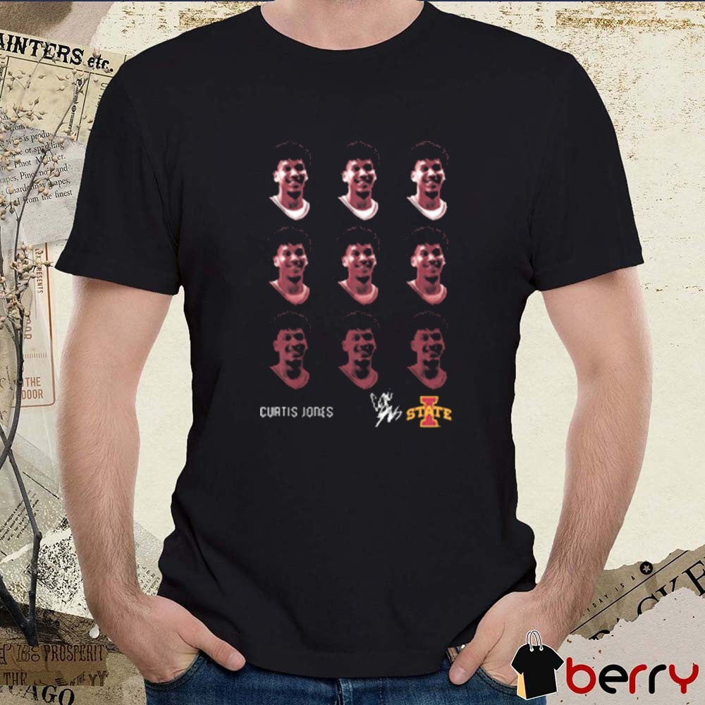 Curtis Jones Patterned Head Iowa State Cyclones Basketball NCAA March Madness 2025 Painting t-shirt