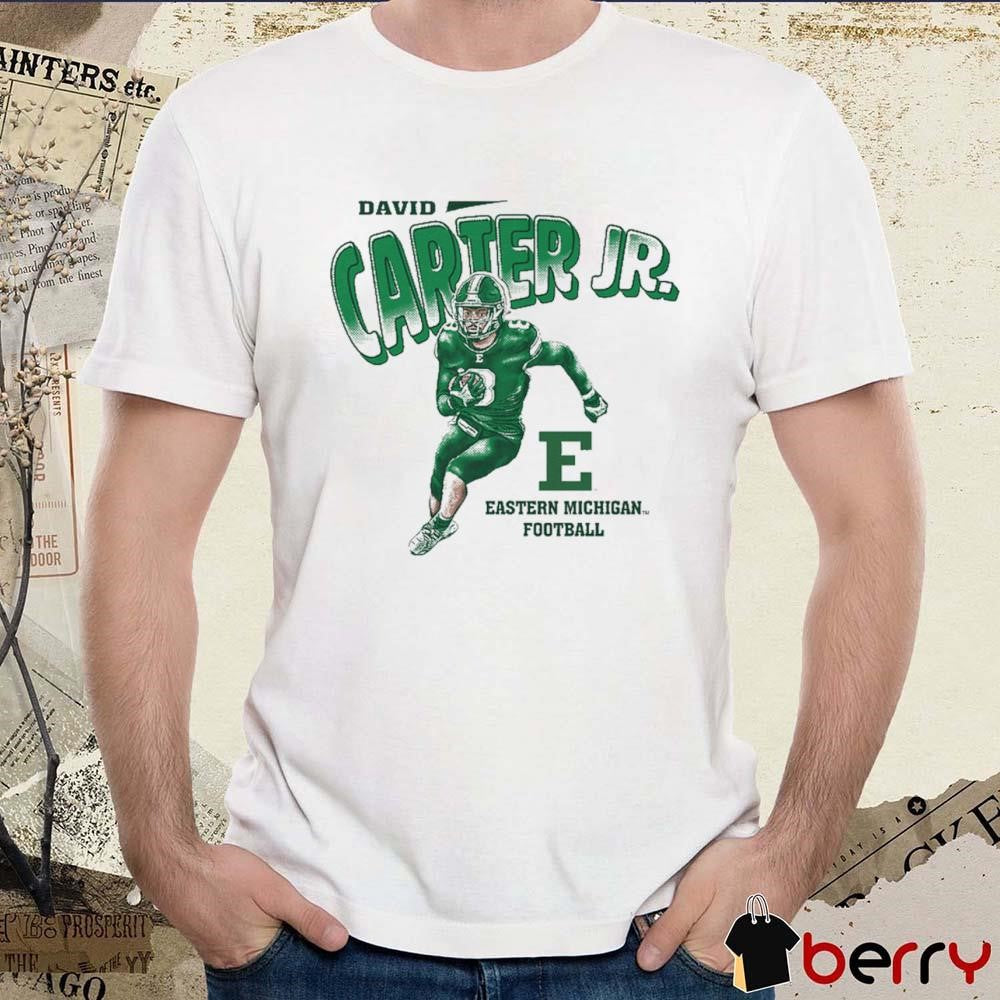 David Carter Jr. Cartoon Eastern Michigan Football t-shirt