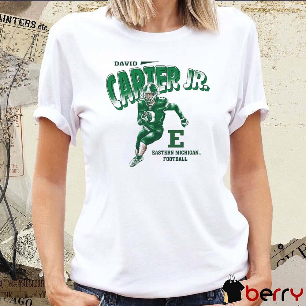 David Carter Jr. Cartoon Eastern Michigan Football t-shirt