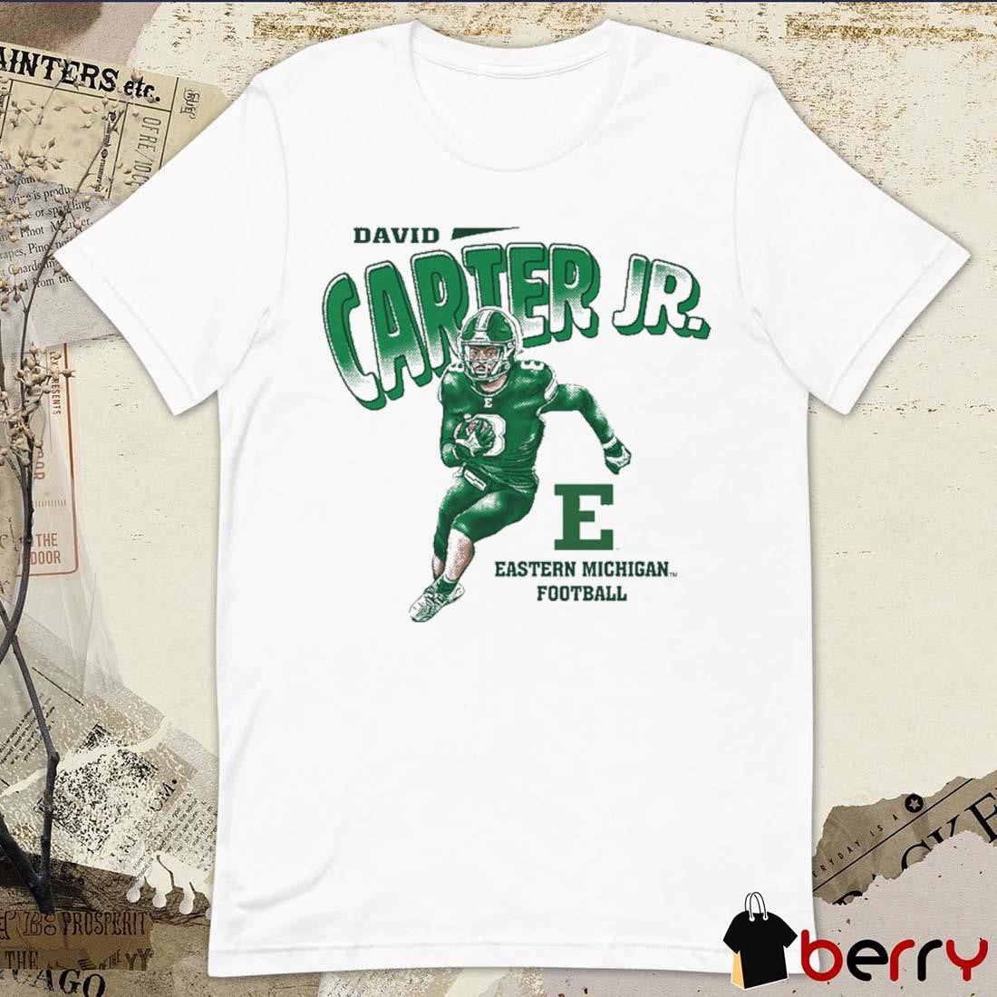 David Carter Jr. Cartoon Eastern Michigan Football t-shirt
