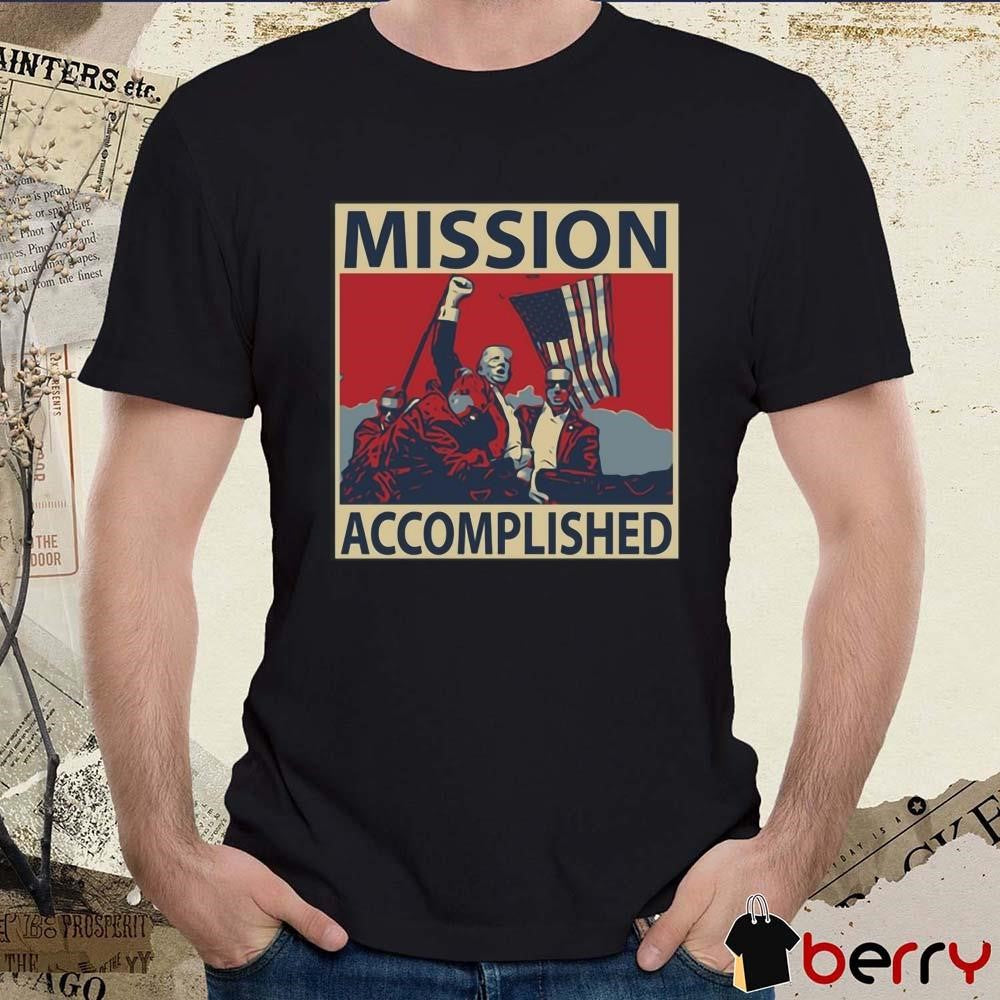 David Harris Jr Wearing Trump Mission Accomplished Retro Poster t-shirt