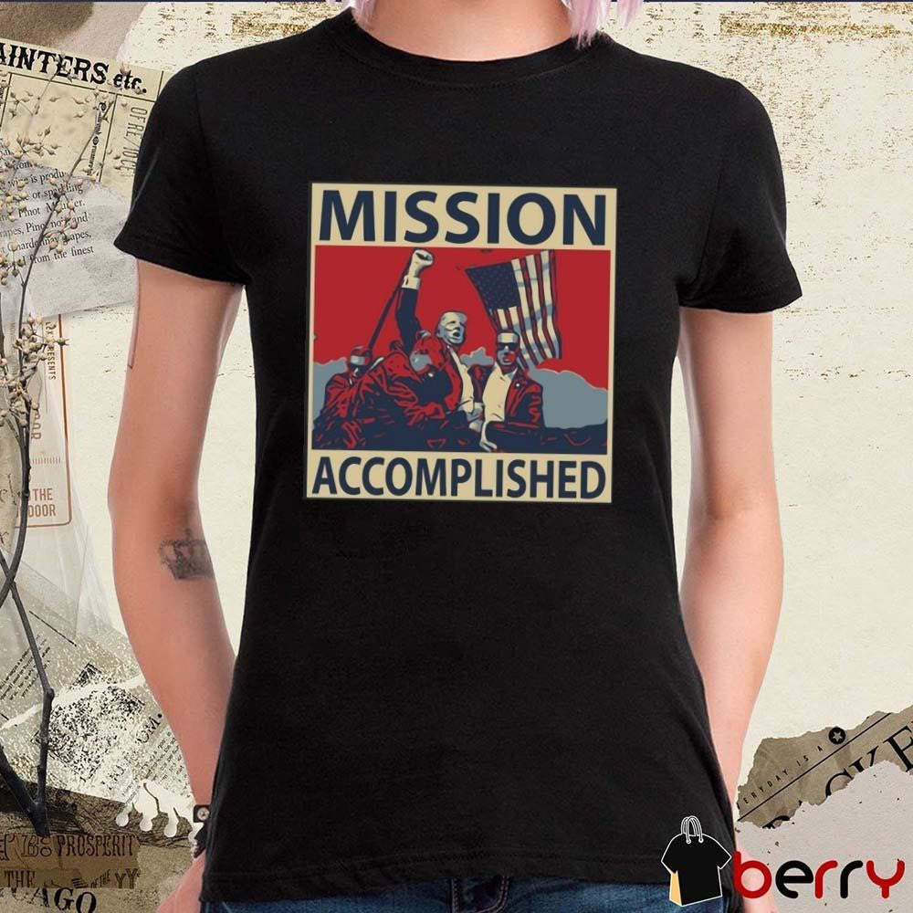 David Harris Jr Wearing Trump Mission Accomplished Retro Poster t-shirt