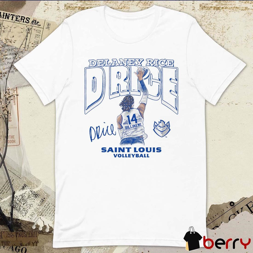 Delaney Rice Illustrated Saint Louis Volleyball Signature t-shirt
