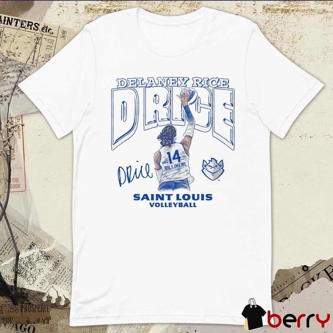 Delaney Rice Illustrated Saint Louis Volleyball Signature t-shirt