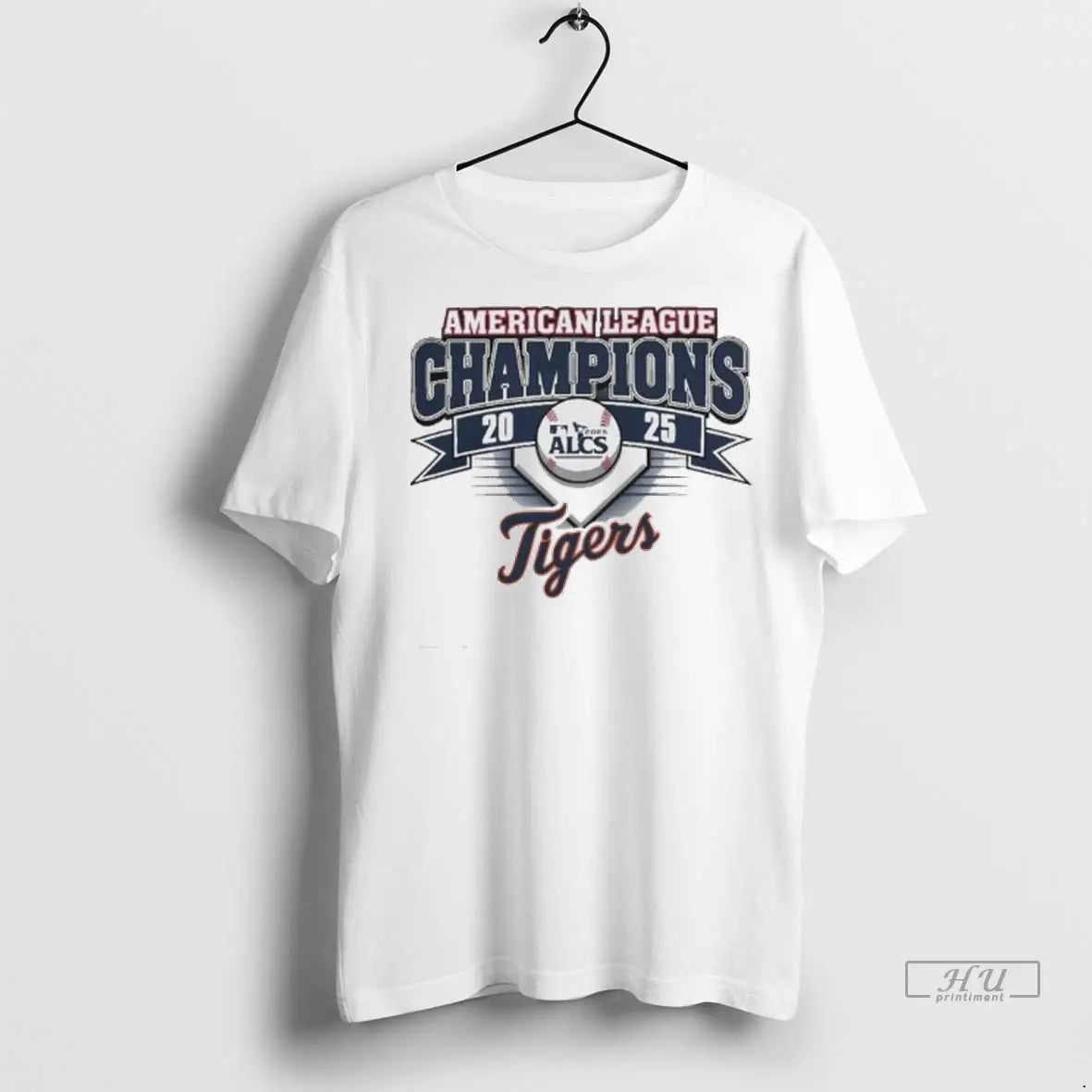 Official Detroit Tigers 2025 American League Champions Champions Ladies T Shirt