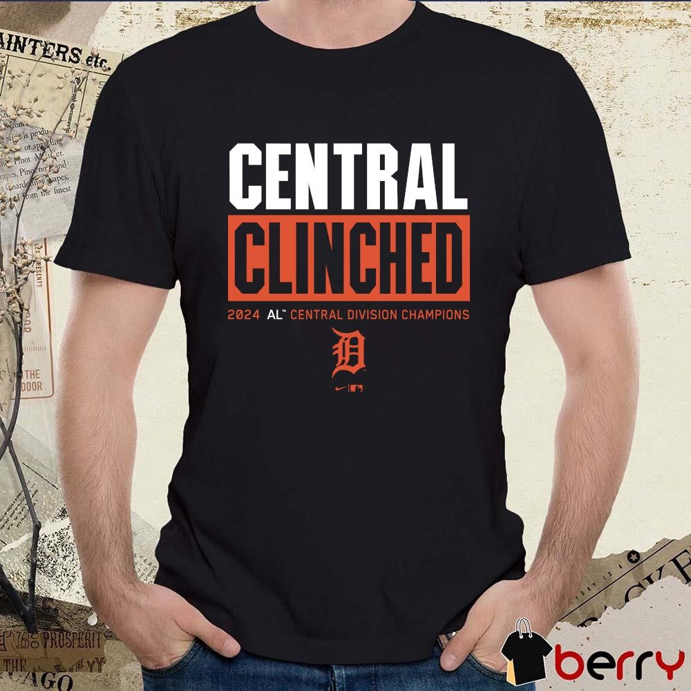 Detroit Tigers Central Clinched 2024 AL Central Division Champions t-shirt
