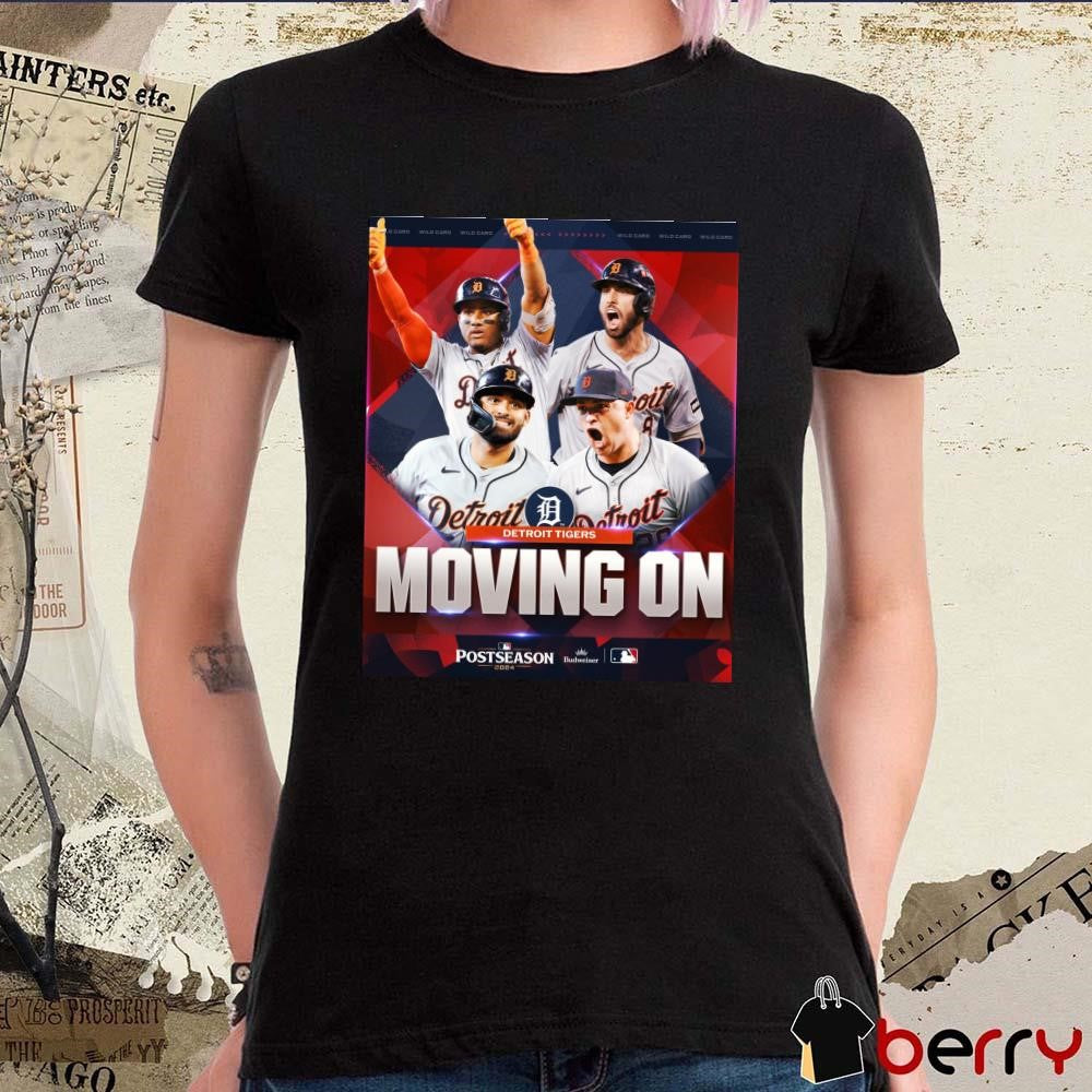 Detroit Tigers Moving On MLB Postseason Poster 2024 t-shirt