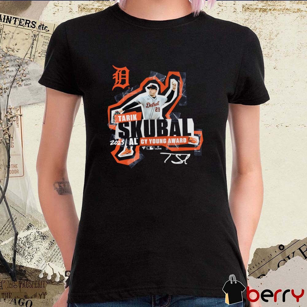 Detroit Tigers Tarik Skubal 2025 MLB American League Cy Young Award Winner Signature t-shirt