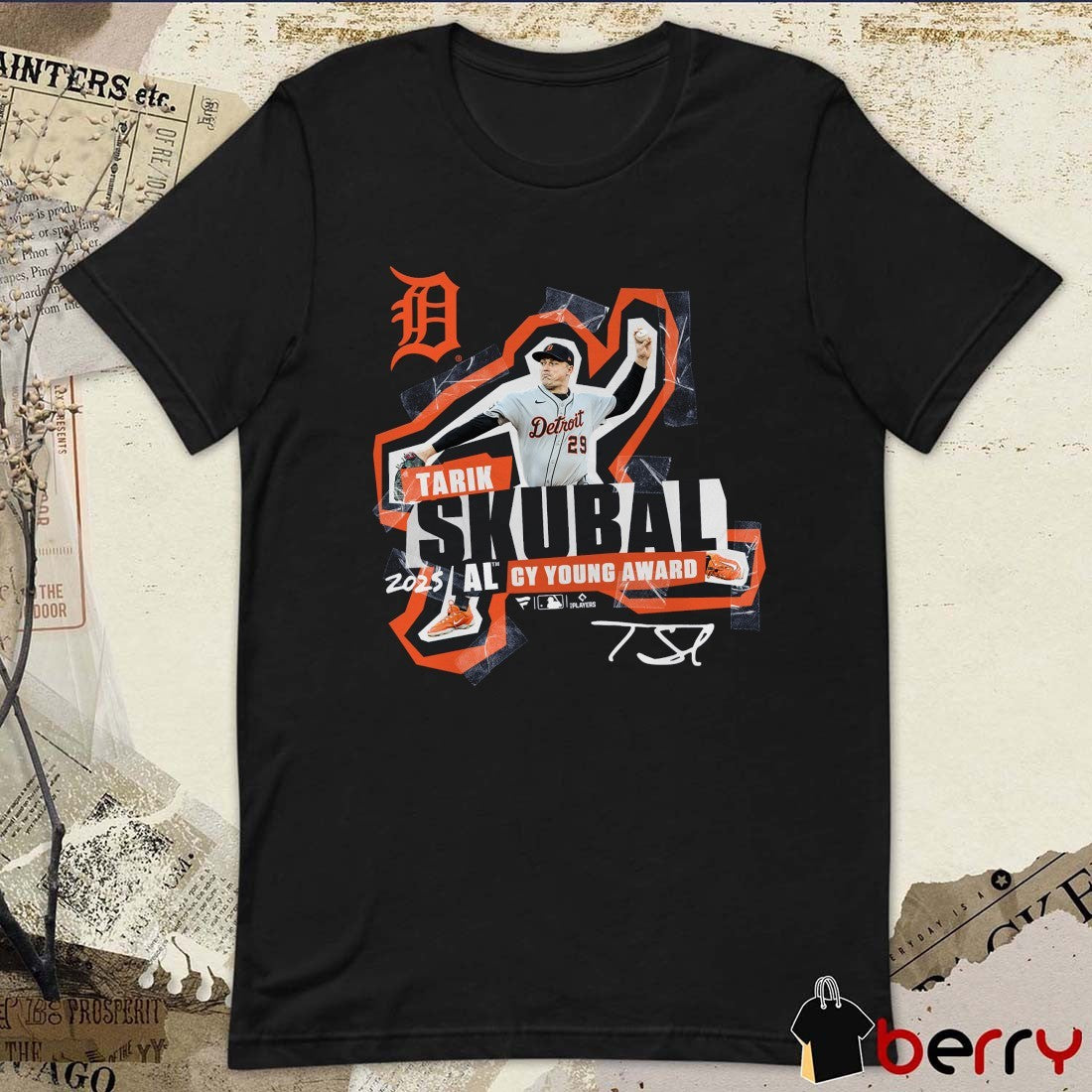Detroit Tigers Tarik Skubal 2025 MLB American League Cy Young Award Winner Signature t-shirt
